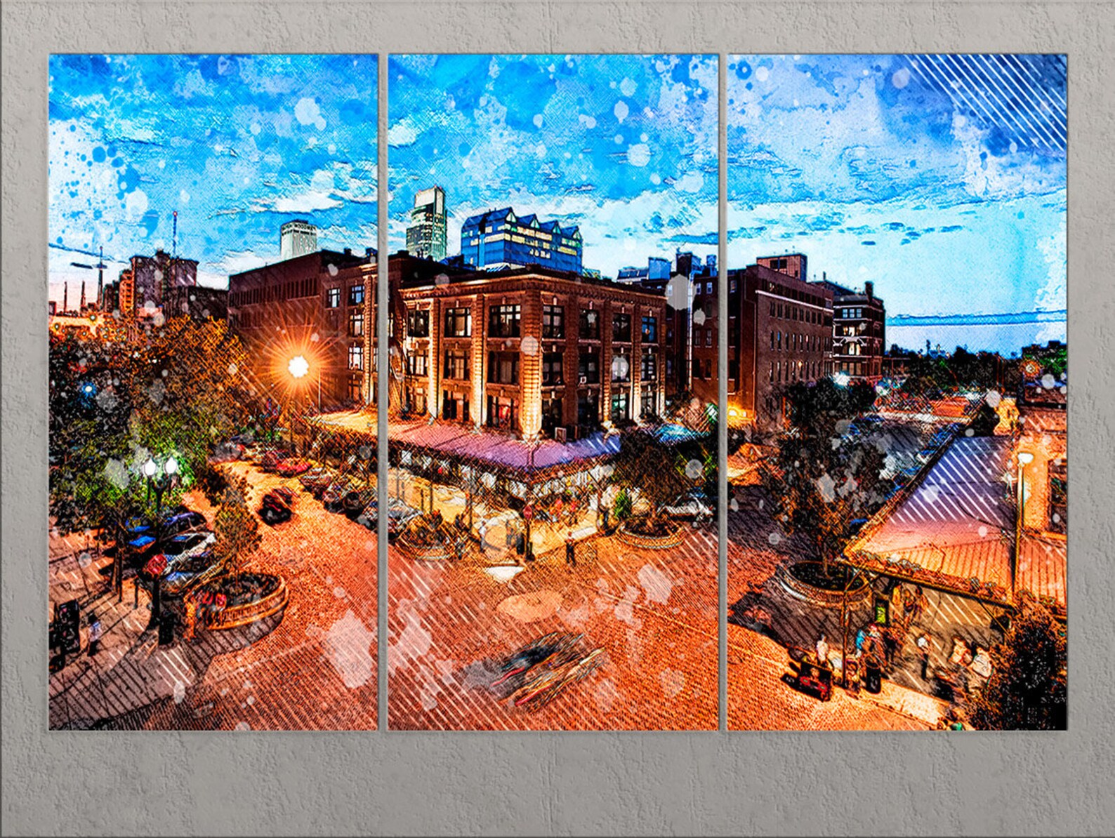 Omaha Canvas Print Omaha Skyline Omaha Wall Art Etsy