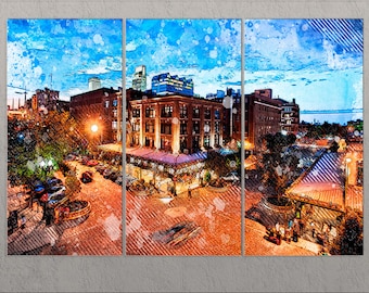 Omaha Canvas Print, Omaha Skyline, Omaha Wall Art