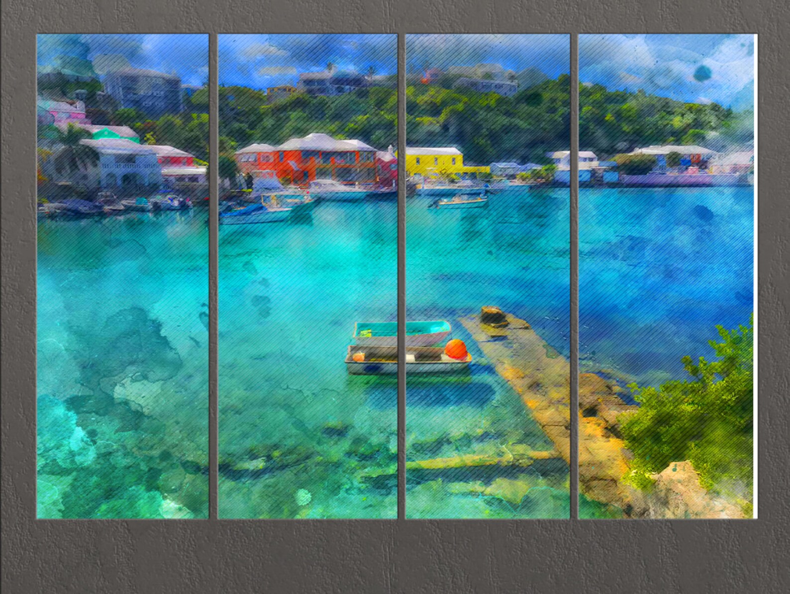 Harrington Sound Bermuda Canvas Print Bermuda Wall Art Etsy