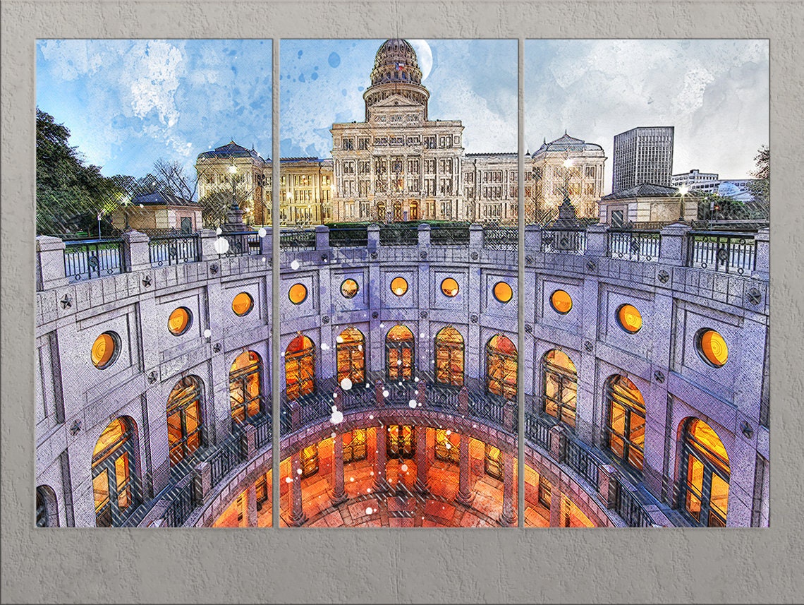 Austin Canvas Print Austin Architechture Austin Wall Art Etsy UK