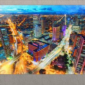 Bogota Canvas Print, Bogota Skyline, Bogota Wall Art, Colombia