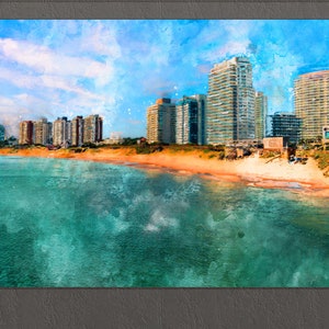 Montevideo Canvas Print, Montevideo Skyline, Montevideo Wall Art, Uruguay