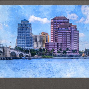 West Palm Beach Canvas Print, West Palm Beach Painting, West Palm Beach Wall Art, Florida