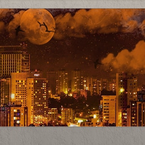 Ethiopia Canvas Print, Addis Ababa Skyline, Ethiopia Wall Art, Addis Ababa Canvas Art, Ethiopia Painting, Addis Ababa Wall Art
