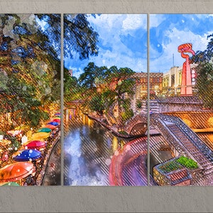 San Antonio Canvas Print, San Antonio Downtown, San Antonio Wall Art