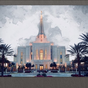 Gilbert Arizona Temple Canvas Print, Gilbert Downtown, Gilbert Wall Art, Gilbert Temple Print