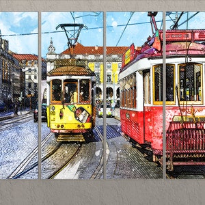 Lisbon Canvas Print, Lisbon Downtown, Lisbon Wall Art, Portugal