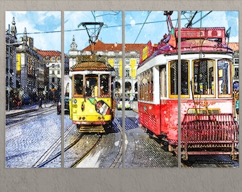 Lisbon Canvas Print, Lisbon Downtown, Lisbon Wall Art, Portugal