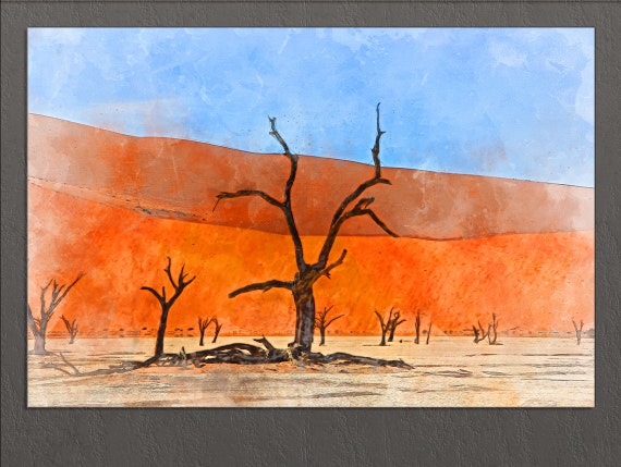 ナミブ砂漠のキャンバスプリント砂漠の絵画ナミビアの壁アートアンゴラ  