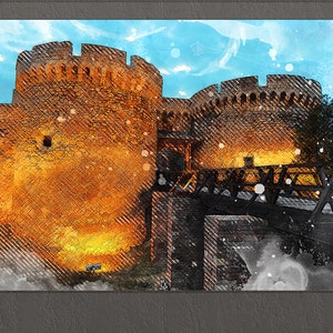 Belgrade Canvas Print, Belgrade Fortress, Belgrade Wall Art, Serbia
