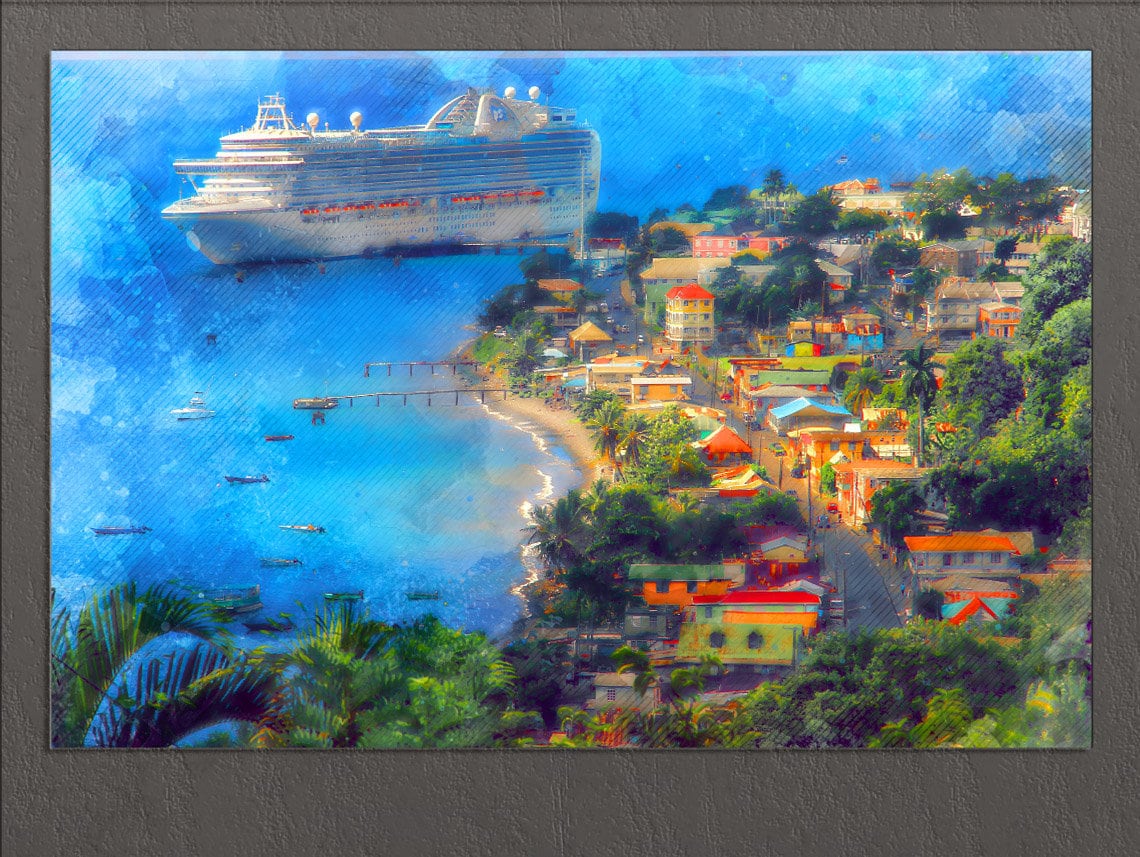Dominica Wall Art, Roseau Canvas Print, Dominica Canvas Print, Roseau