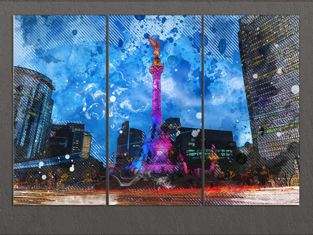 Mexico City Canvas Print, the Angel of Independence, Mexico City Wall