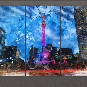 Mexico City Canvas Print, The Angel of Independence, Mexico City Wall Art, Mexico