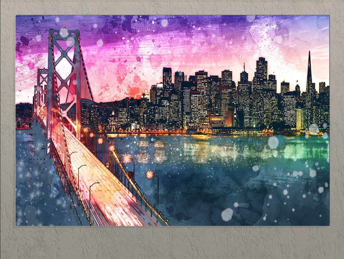 San Francisco Canvas Print San Francisco Skyline San Etsy