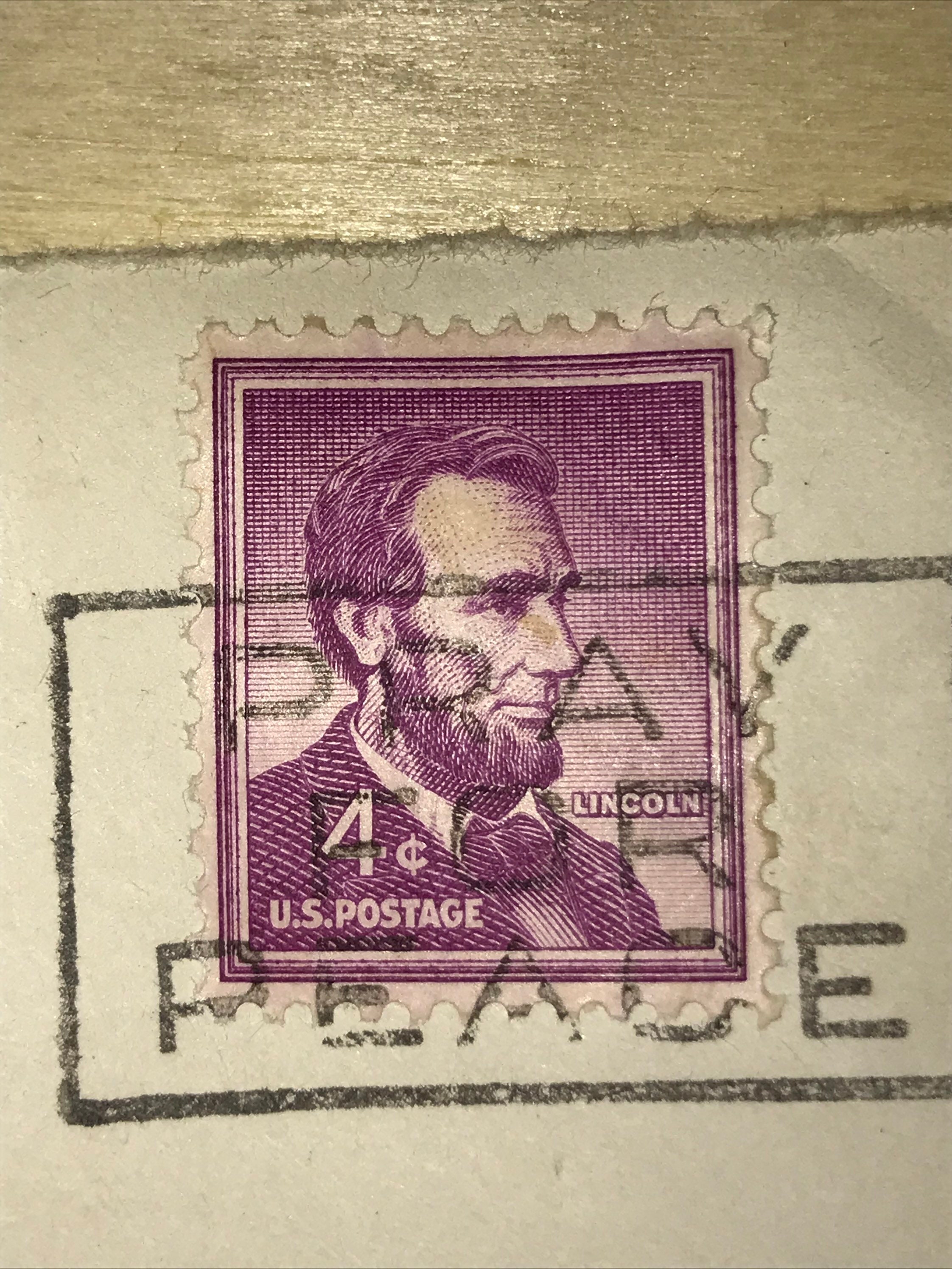 4 cent Lincoln stamp Etsy