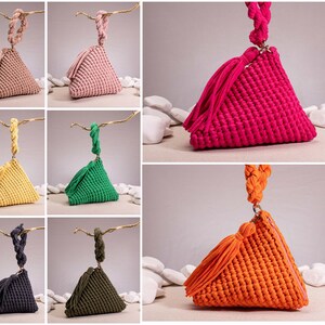 Handmade Knitted Cotton Bags For Women