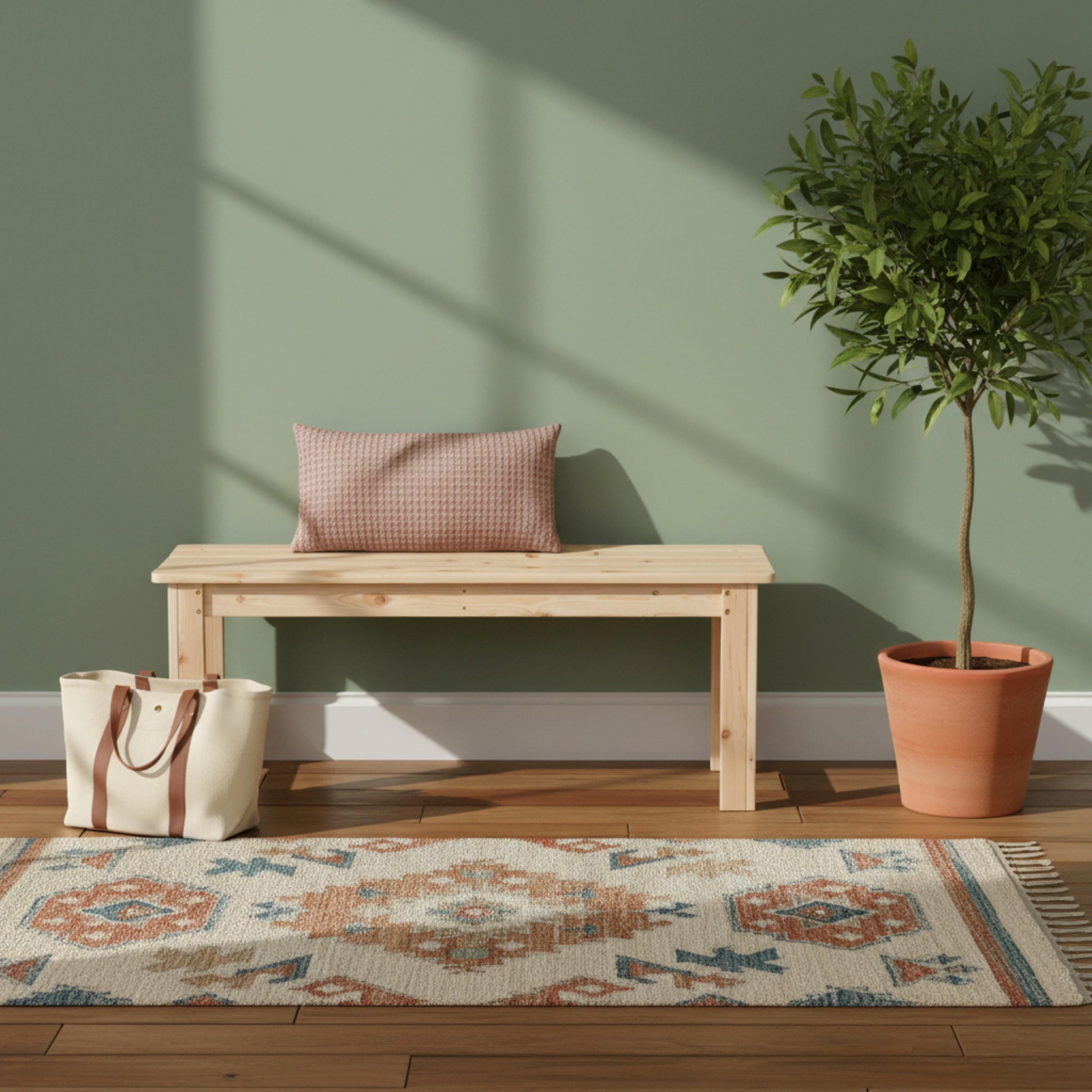 4' Backless Cedar Garden Wood Bench in Multiple Colors (#4204) - Etsy