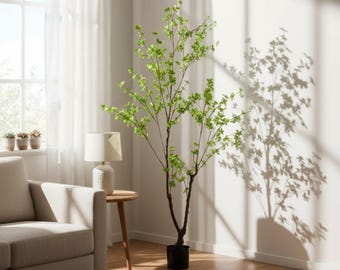 6ft Faux Enkianthus Tree, Tall Artificial Tree for Indoor Home Decor