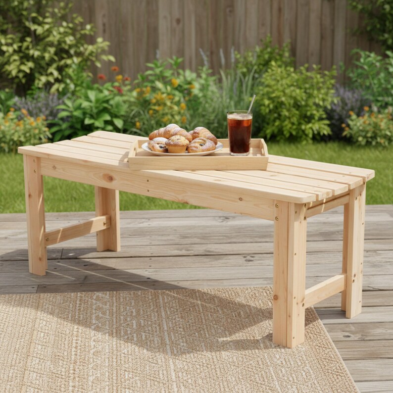 4' Backless Cedar Garden Wood Bench in Multiple Colors (#4204) - Etsy