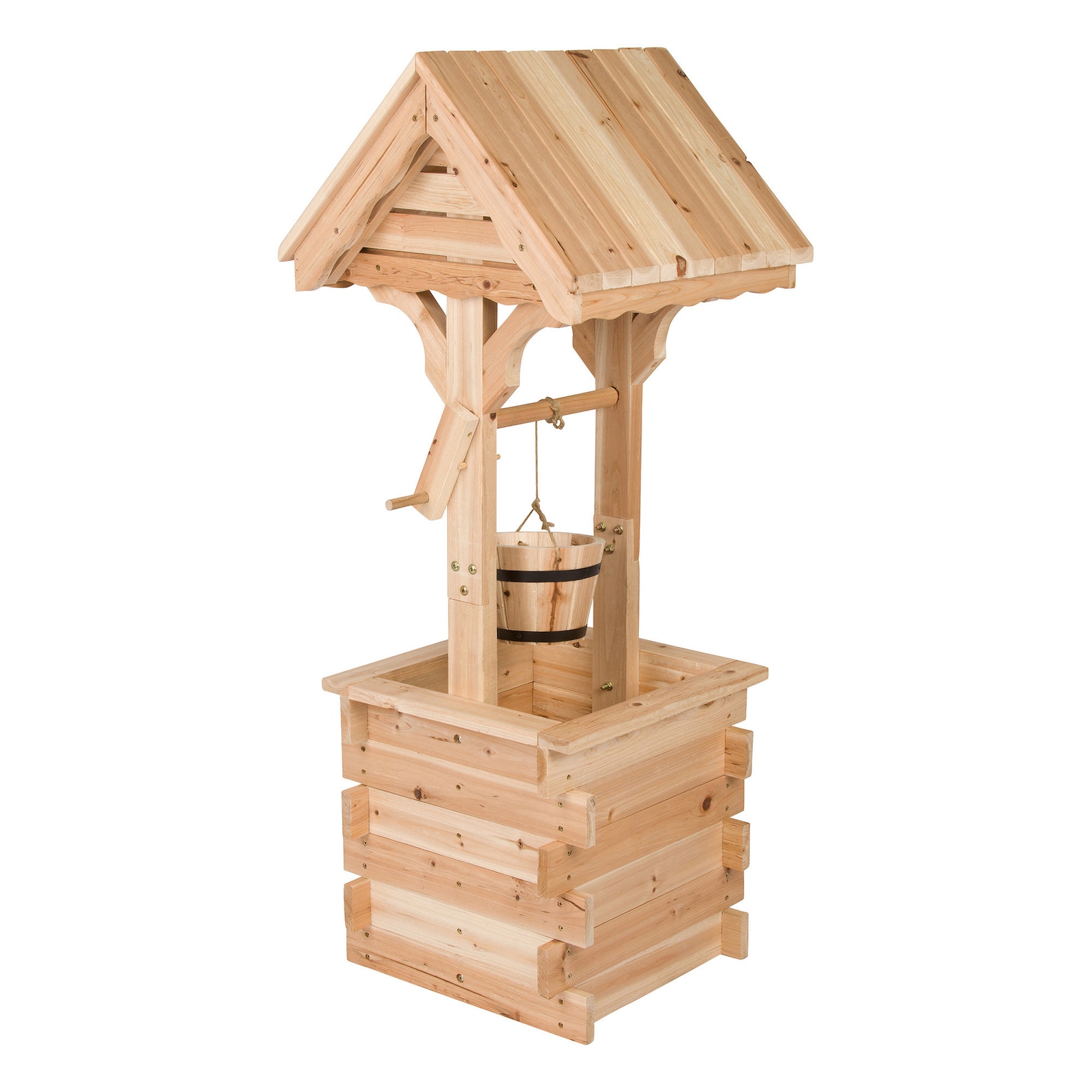 Wishing Wells for Outdoors, Cedar Wood Well House Cover, Decorative