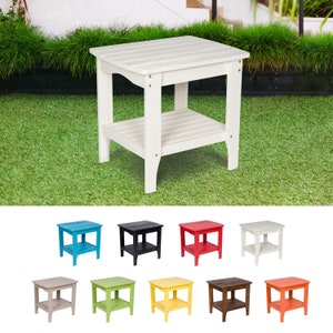 Rectangular Side Table, Cedar Wood End Table,  Indoor or Outdoor Wooden Small Table for Patio, Balcony, Backyard,#4113 (Hydro Tex™ Finish)