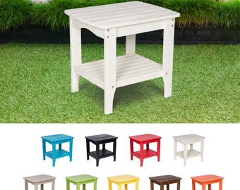 Rectangular Side Table, Cedar Wood End Table,  Indoor or Outdoor Wooden Small Table for Patio, Balcony, Backyard,#4113 (Hydro Tex™ Finish)