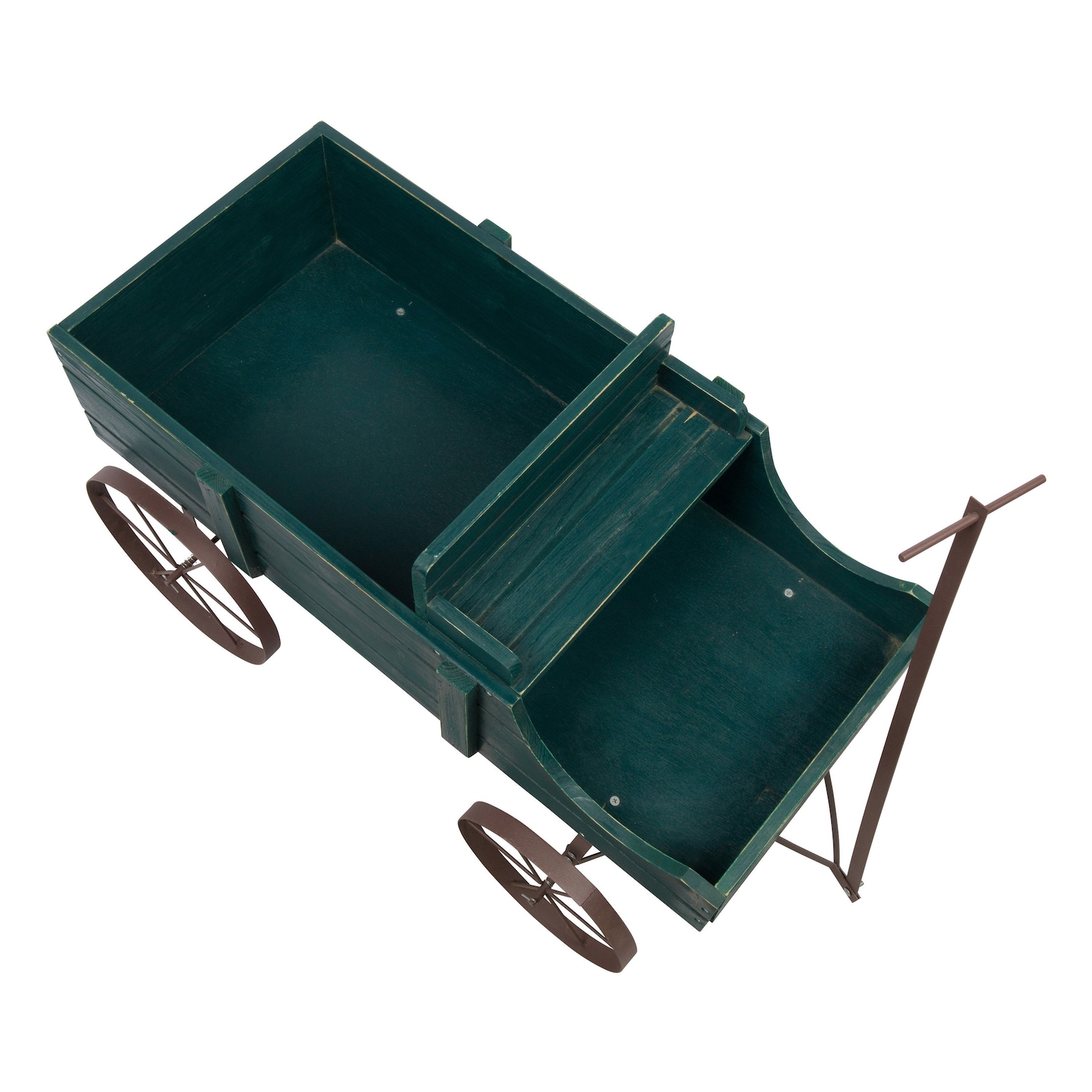 Decorative Buckboard Wagon Planter, Cedar Wood, Classic Wooden Wagon
