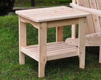 Rectangular Cedar Wood Side Table #4103 (Natural Finish)