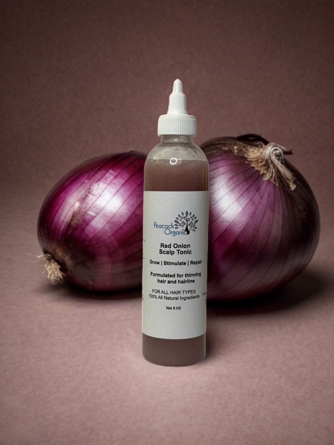 Red Onion Juice Tonic for Thinning Hair, Strong Hair Follicles, Hair
