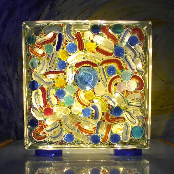 Glass Block Lamp - Etsy