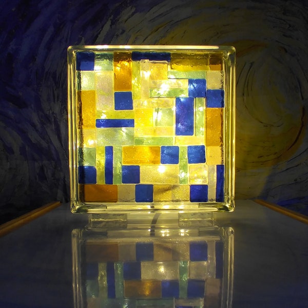 Glass Block Lamp - Etsy