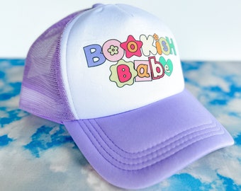 Bookish Babes Trucker Hat- Lavender Baseball Cap- Gifts for Bookworms