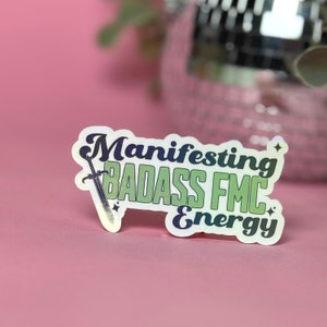 Manifest Badass Energy Kindle Aufkleber - Reader Holographische Vinyl Aufkleber - Readers Decor - Cute Bookish Things