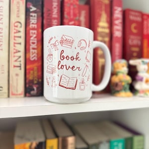Bookish Coffee Mug – Book Lover 15 oz Mug, Cozy Bookish Cup for Readers, Bookworm Aesthetic, Reading Mug