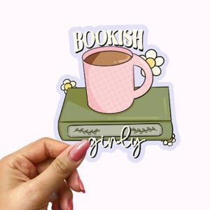 Adesivo Kindle Bookish - Decalque de vinil holográfico para leitores - Decoração para leitores - Coisas fofas para livros - Recibo de cheque de convidado