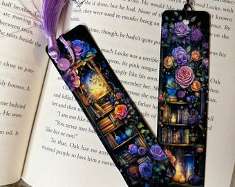 Witchy Metal Bookmark: Dark Academia, Gift for Readers, Moody Magic Witchcraft for Cozy Reading