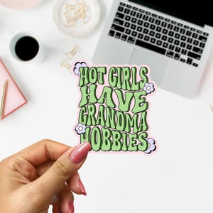 Oma Hobbies Aufkleber - Crafter Vinyl Aufkleber - Junk Journal Decor - Süße Cravty Things - Groovy Fun Girly Aufkleber