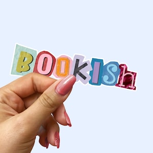 Adesivo Kindle Bookish - Colagem de Scrapbook Recortada - Diário de Lixo - Decalque de Vinil Holográfico para Leitores - Decoração para Leitores - Coisas Fofas para Livros