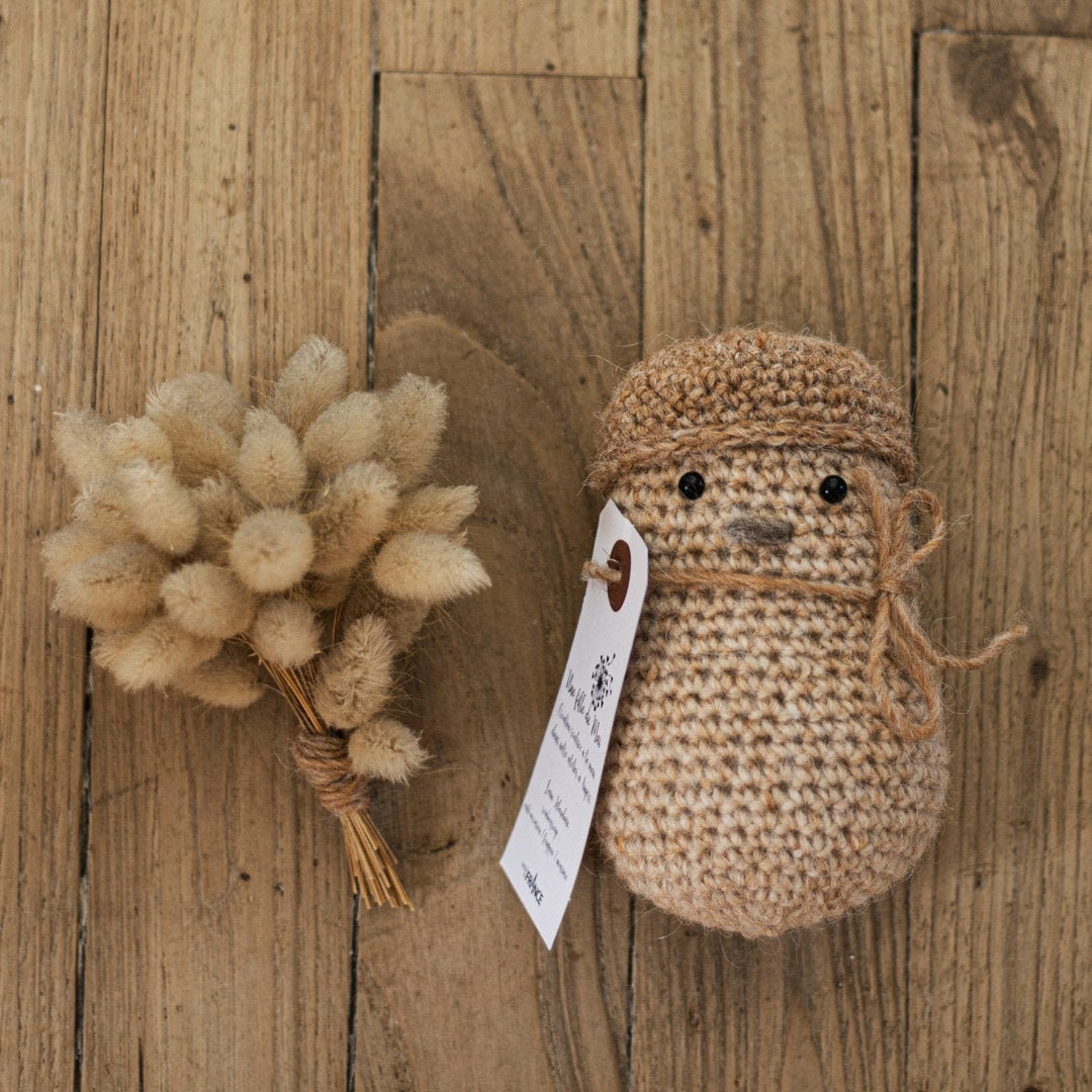 Oiseau Déco en Laine Vierge. Réalisé Au Crochet. Fait Main Par Une Fille de Mai. Made in France.