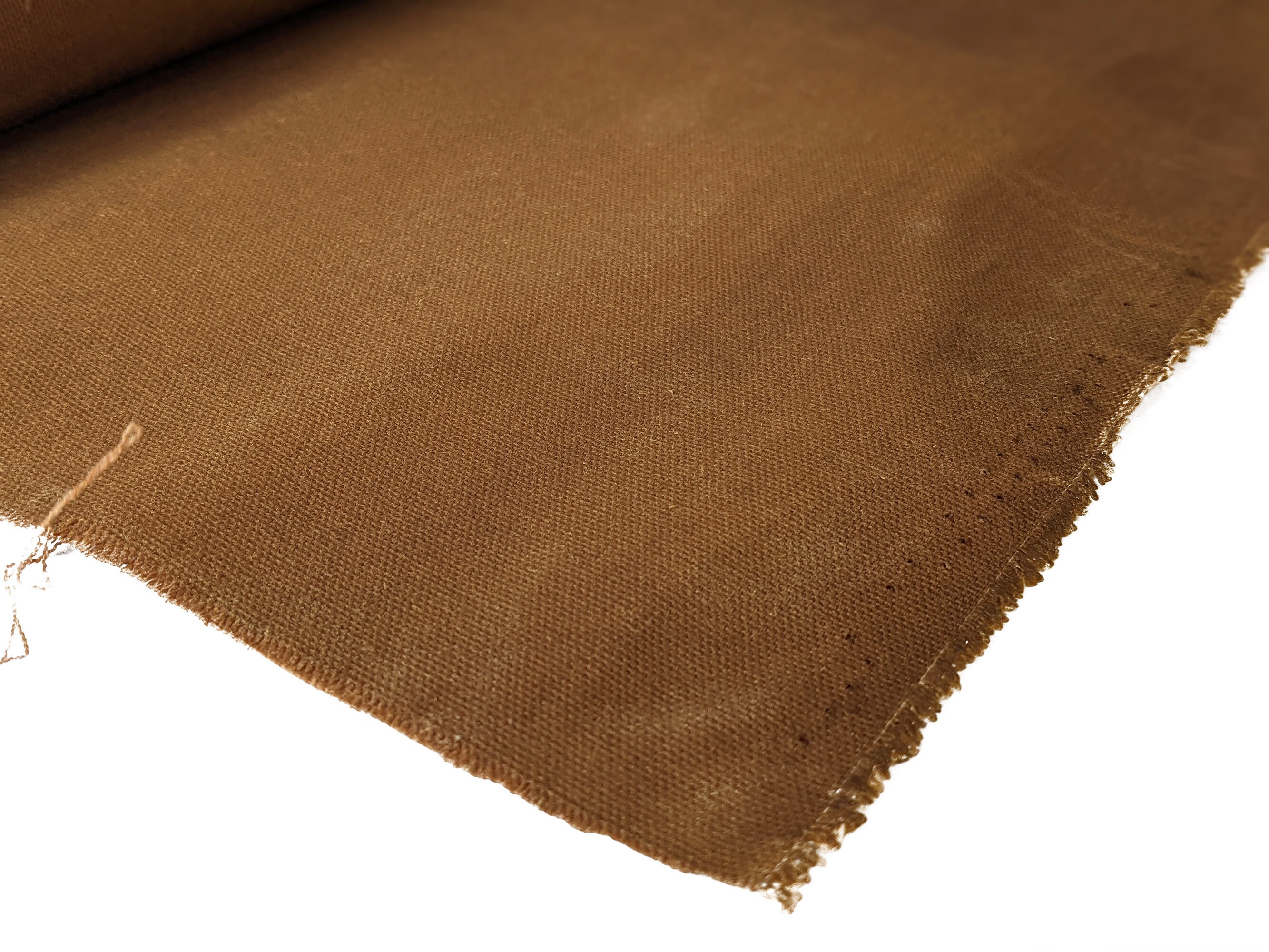 Golden Brown Waxed Canvas Fabric Hand Waxed Cotton Canvas Etsy
