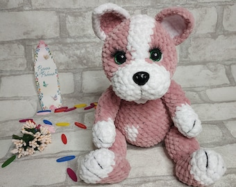 Handmade soft plush dog toy, personalized gift for kids, soft souvenir