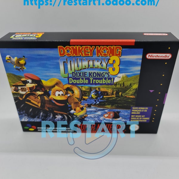 Donkey Kong Country 3 - SNES - Boîte Repro - Qualité supérieure