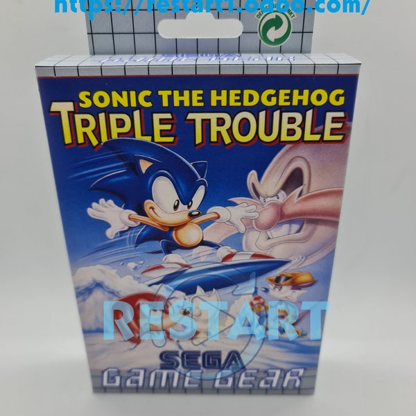 Sonic Triple Trouble - SEGA Game Gear - Repro Box - Premium Quality