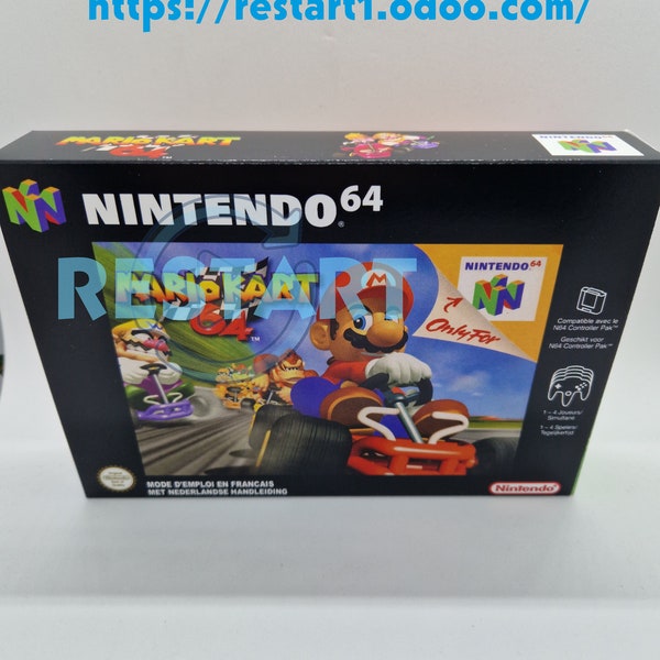 Mario Kart 64 - N64 - Boîte Repro - Qualité supérieure
