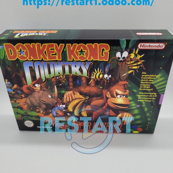 Donkey Kong Country - SNES - Boîte Repro - Qualité supérieure