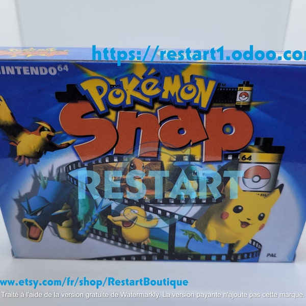 Pokémon Snap - N64 - Boîte Repro - Qualité supérieure