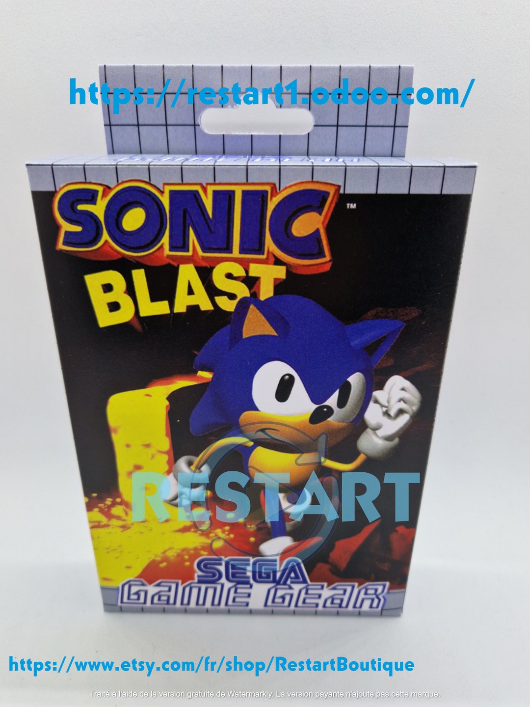 Sonic Blast SEGA Game Gear Repro Box Premium Quality Etsy