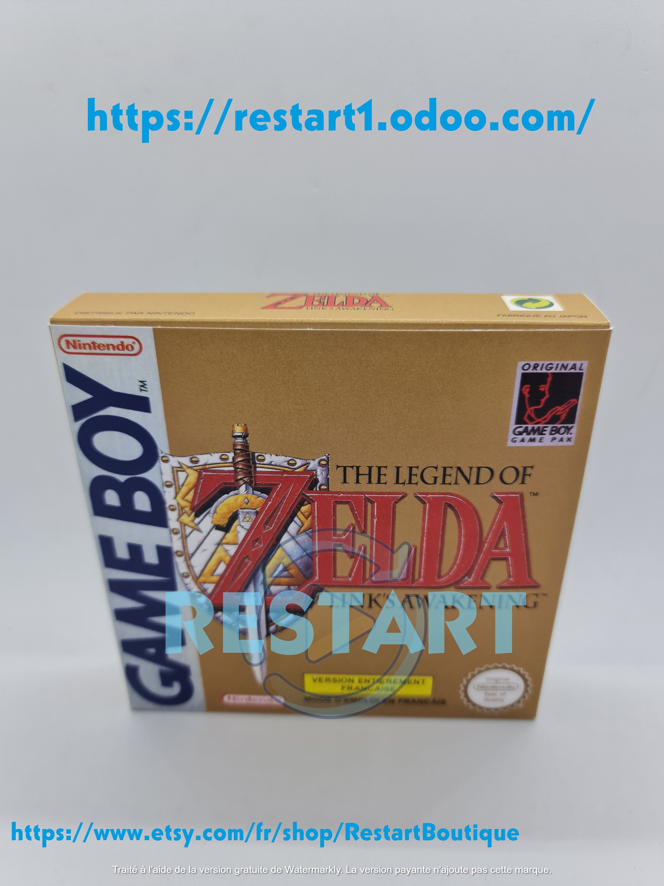 Nintendo Gameboy GB Legend of Zelda box Links Awakening From Japan