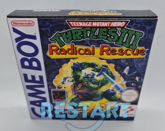 Teenage Mutant Hero Turtles 3 - Radical Rescue - Tartaruga Ninja - GB - Scatola di riproduzione - Qualità Premium