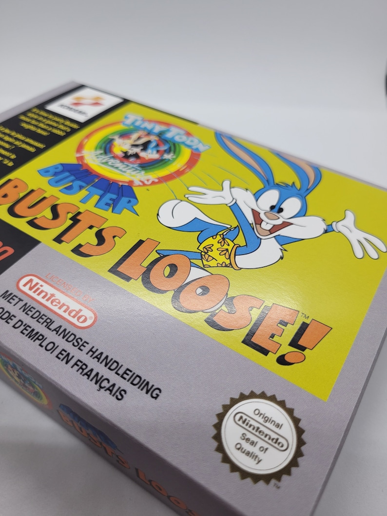 Tiny Toon Adventures Buster Busts Loose SNES Repro Box Etsy